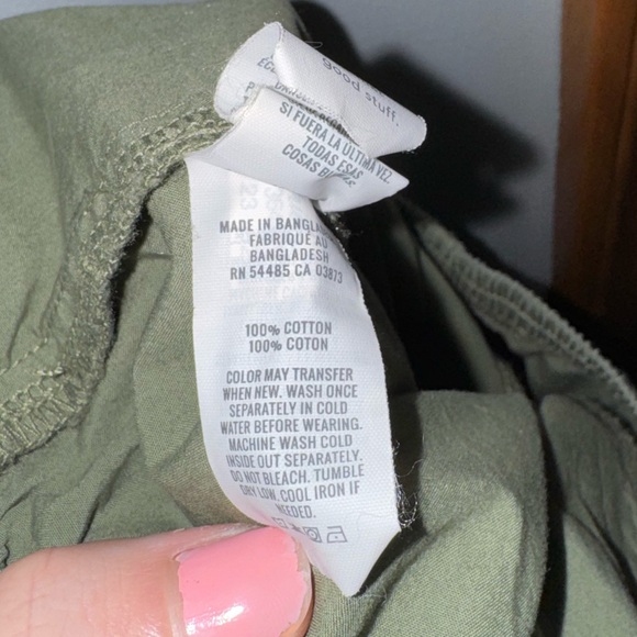 Aerie Women’s High Waisted Go-For-It Olive Fun Baggy Cargo Pants Size Small - Picture 9 of 11